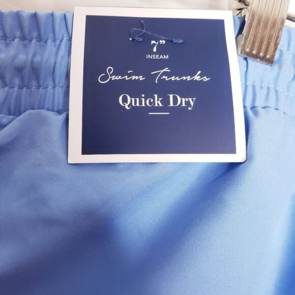 Club Room Light Blue Quick Dry Swim Trunks Men's Size XXL New With Tags - Picture 5 of 8